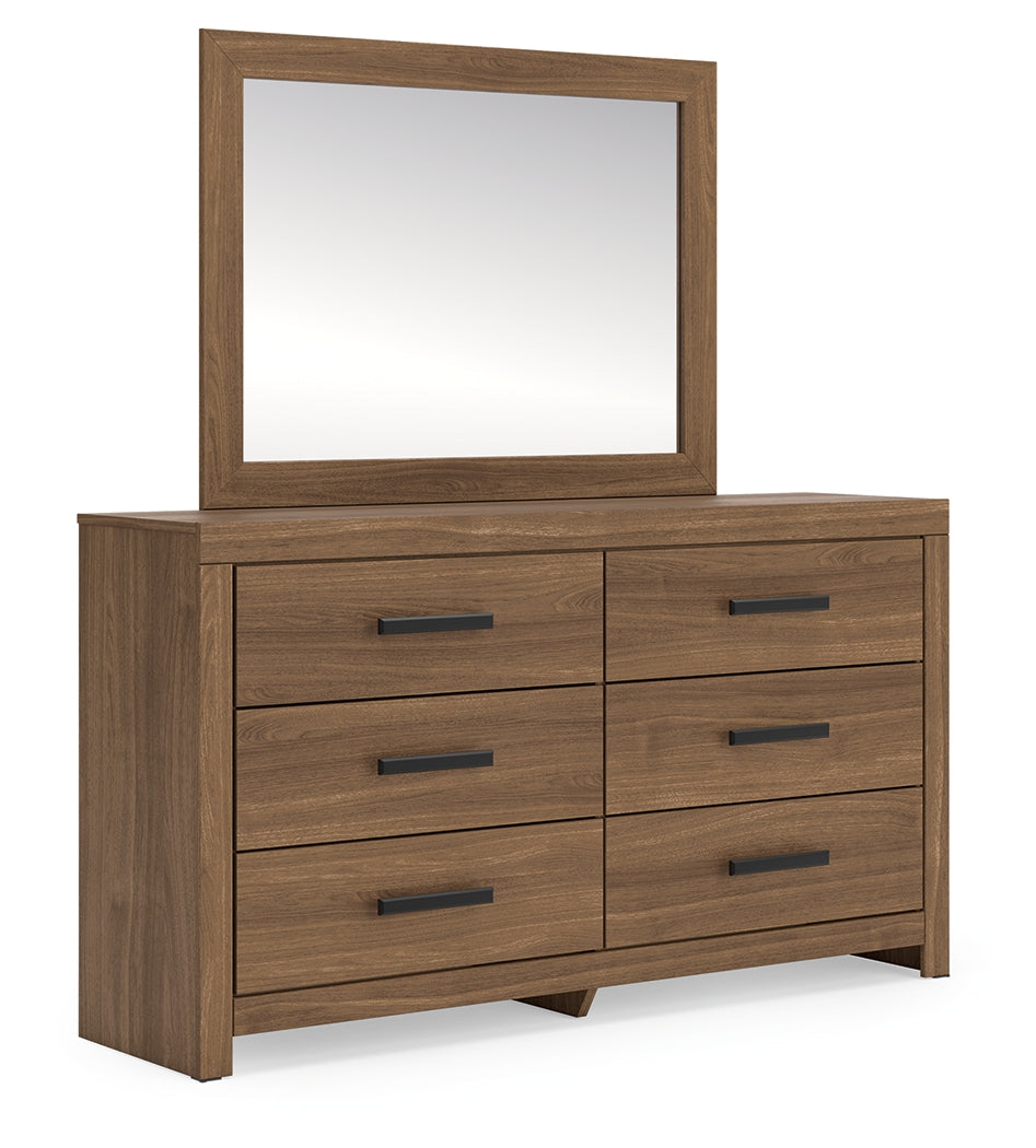 Orange Furniture Outlet - Ashley Furniture - Broachmyn Bedroom - Dresser and Mirror / Auburn - PCB1116B1