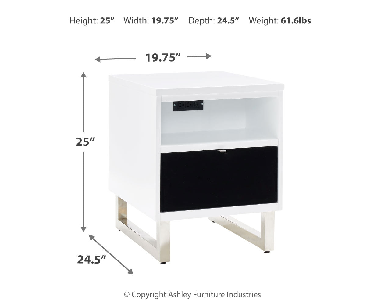 Gardoni Chairside End Table