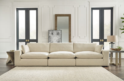 Orange Furniture Outlet - Ashley Furniture - Elyza Sectional - RAF 3-Piece Sectional Sofa / Linen - 10006S2