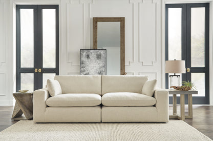 Orange Furniture Outlet - Ashley Furniture - Elyza Sectional - RAF 10-Piece Sectional / Linen - 10006S8