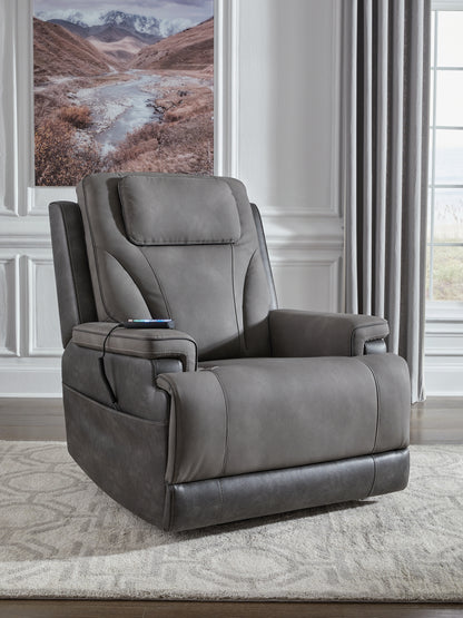 Orange Furniture Outlet - Ashley Furniture - 4Z-Peaceful Pause Living Room - Power Lift Recliner / Slate - PC1210412
