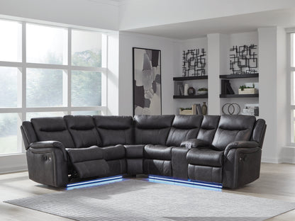 Orange Furniture Outlet - Ashley Furniture - Sultan Meadow Sectional - 2-Piece Reclining Sectional / Carbon - PC13001S1