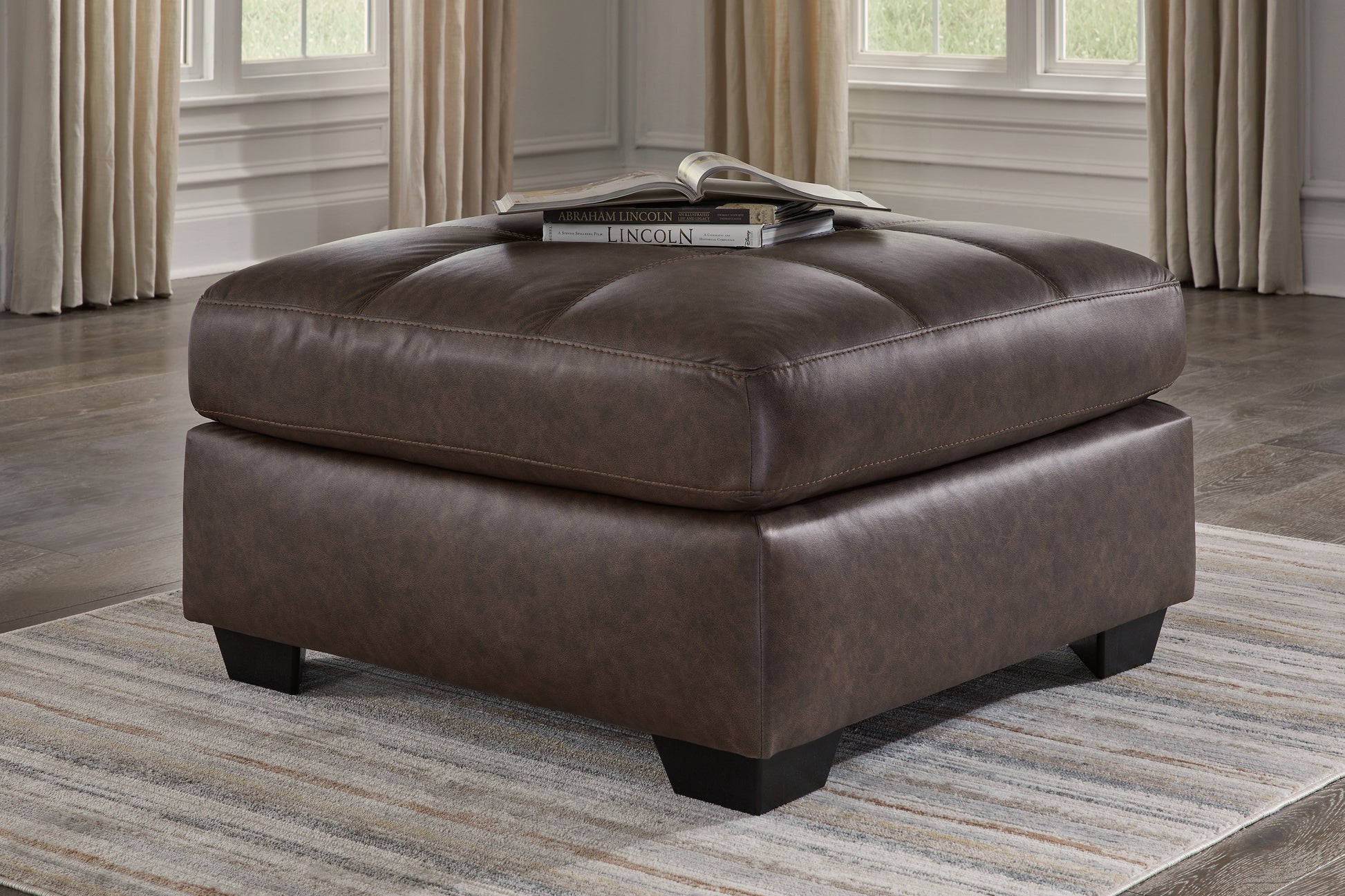 Orange Furniture Outlet - Ashley Furniture - Barlin Mills Living Room - Oversized Accent Ottoman / Umber - 1700308