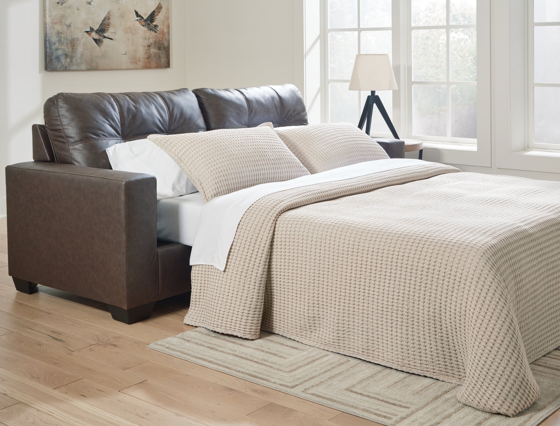 Orange Furniture Outlet - Ashley Furniture - Barlin Mills Living Room - Queen Sofa Sleeper / Umber - 1700339