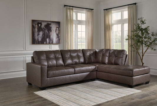 Orange Furniture Outlet - Ashley Furniture - Barlin Mills Sectional - RAF 2-Piece Sectional with Chaise / Carbon - 17004S1