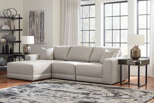 Orange Furniture Outlet - Ashley Furniture - Next-Gen Gaucho Sectional - RAF 3-Piece Sectional Sofa with Chaise / Gray - 18304S1
