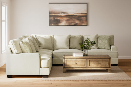 Orange Furniture Outlet - Ashley Furniture - Rawcliffe Sectional - LAF 3-Piece Sectional / Parchment - 19604S1