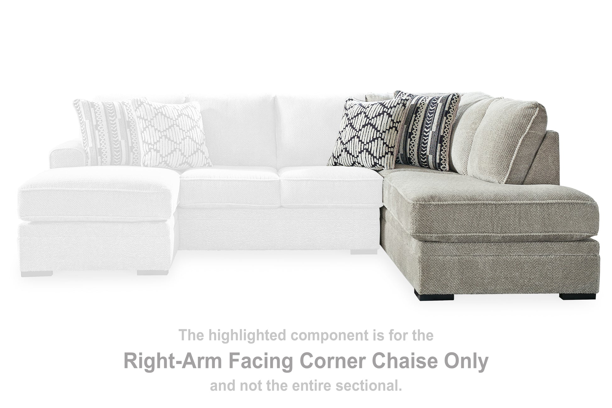 Orange Furniture Outlet - Ashley Furniture - Calnita Sectional - RAF Corner Chaise / Sisal - 2050217