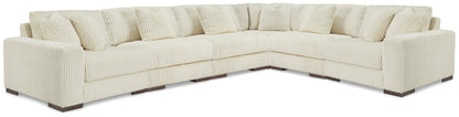 Orange Furniture Outlet - Ashley Furniture - Lindyn Sectional - RAF 6-Piece Sectional / Ivory - 21104S20