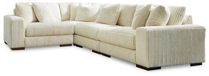 Orange Furniture Outlet - Ashley Furniture - Lindyn Sectional - RAF 4-Piece Sectional / Ivory - 21104S8