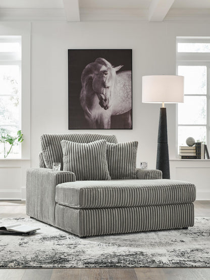 Orange Furniture Outlet - Ashley Furniture - Lindyn Living Room - Chaise / Fog - 2110515