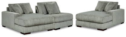 Orange Furniture Outlet - Ashley Furniture - Lindyn Sectional - RAF 3-Piece Sectional with Double Chaise / Fog - 21105S18