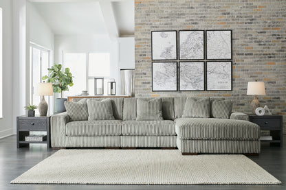 Orange Furniture Outlet - Ashley Furniture - Lindyn Sectional - RAF 3-Piece Sectional with Chaise / Fog - 21105S9