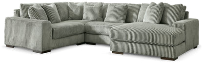 Orange Furniture Outlet - Ashley Furniture - Lindyn Sectional - RAF 4-Piece Sectional with Chaise / Fog - 21105S15