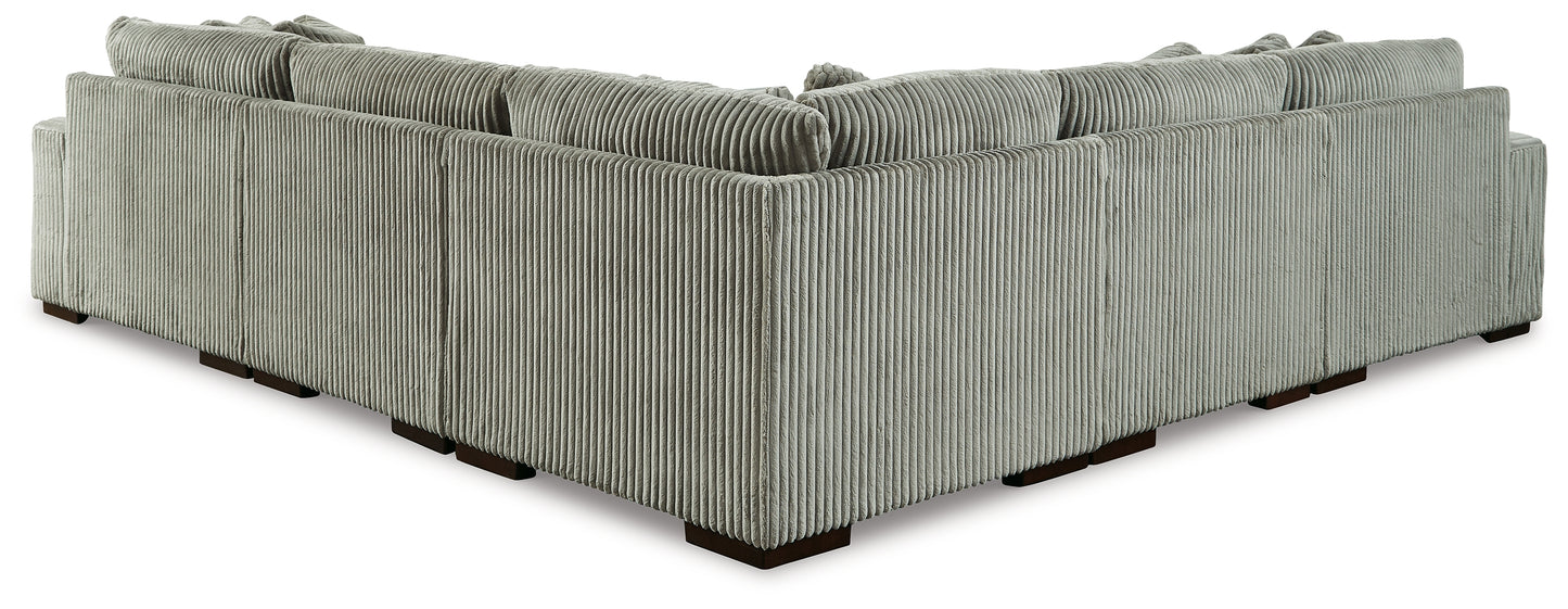 Orange Furniture Outlet - Ashley Furniture - Lindyn Sectional - RAF 5-Piece Sectional with Chaise / Fog - 21105S7