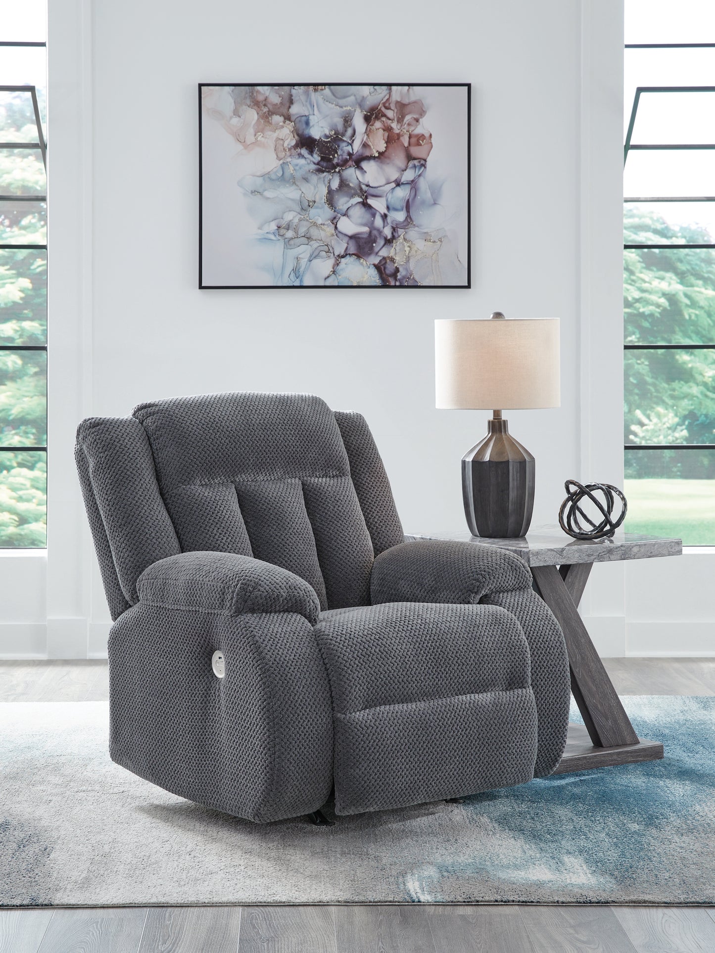 Orange Furniture Outlet - Ashley Furniture - Observation Living Room - Power Rocker Recliner / Steel - PC2140598