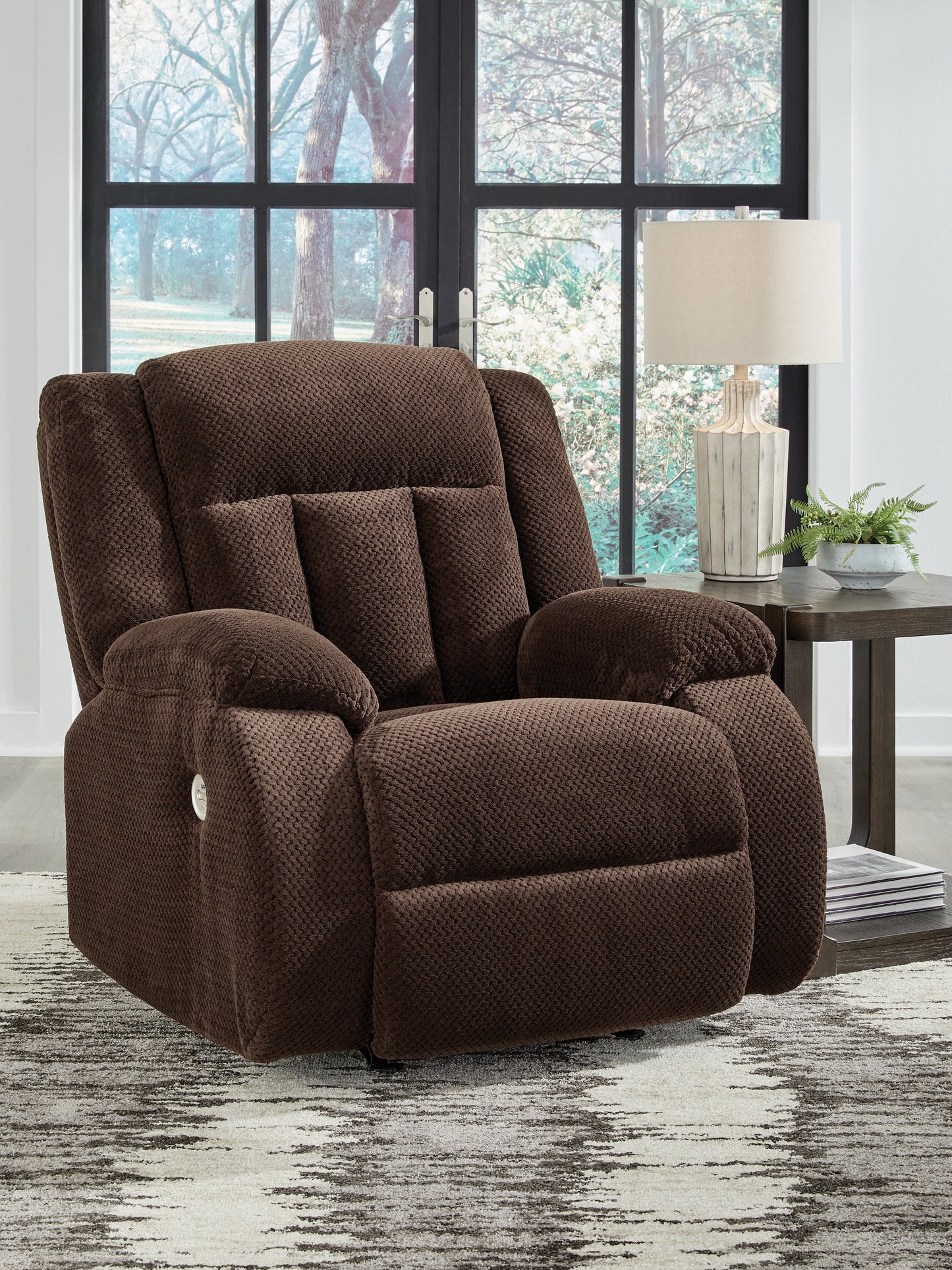 Orange Furniture Outlet - Ashley Furniture - Observation Living Room - Power Rocker Recliner / Chocolate - PC2140698