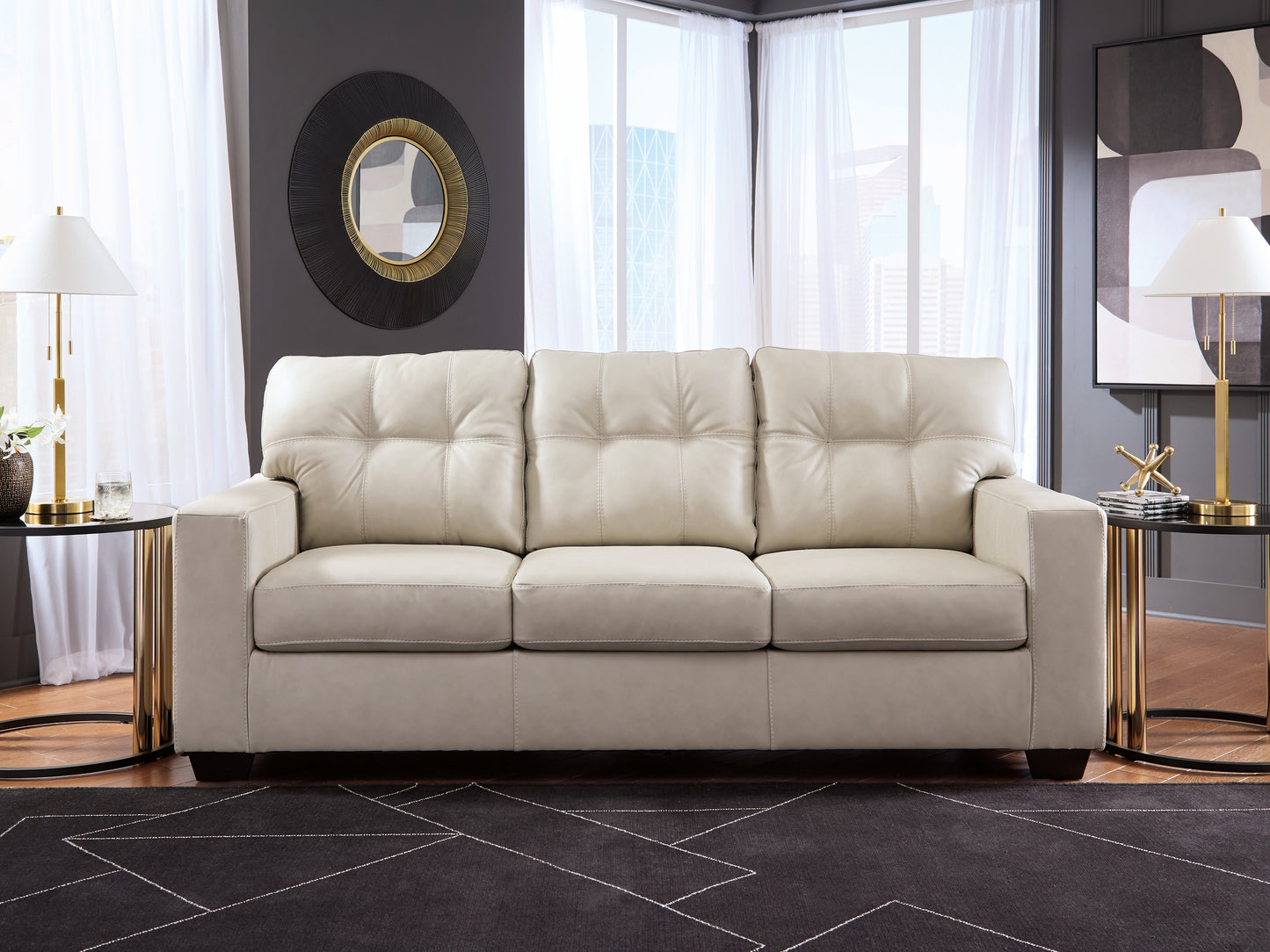 Orange Furniture Outlet - Ashley Furniture - Santorine Living Room - Sofa / Bone - 2170838