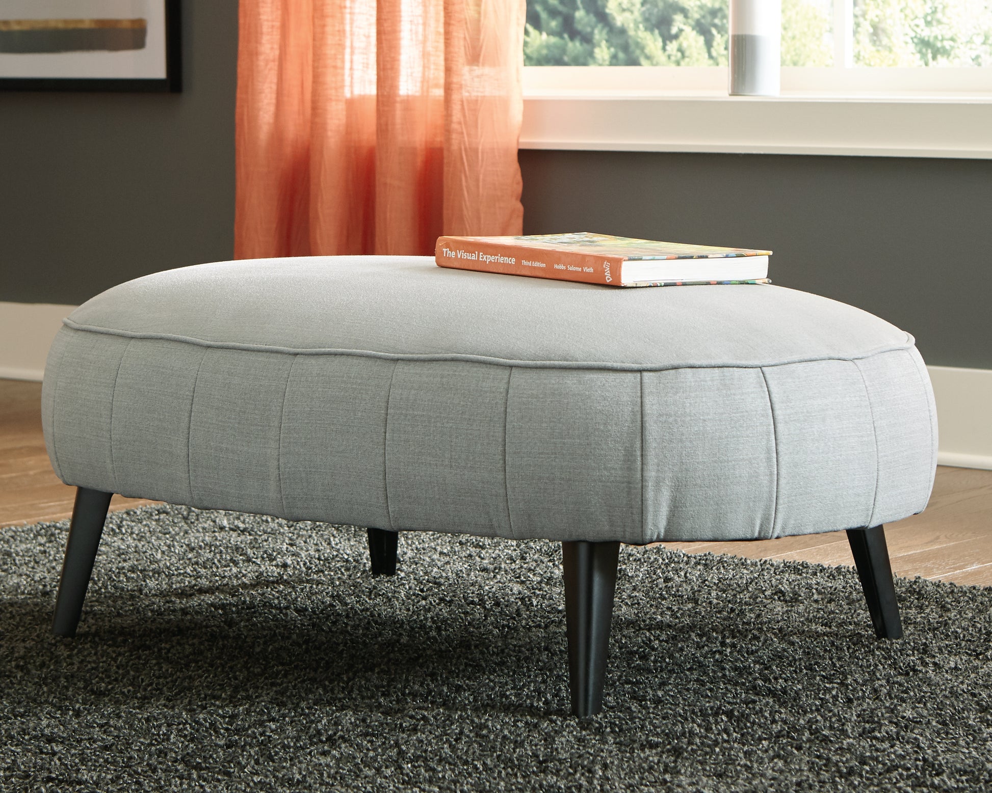 Orange Furniture Outlet - Ashley Furniture - Hollyann Living Room - Oversized Accent Ottoman / Gray - 2440208