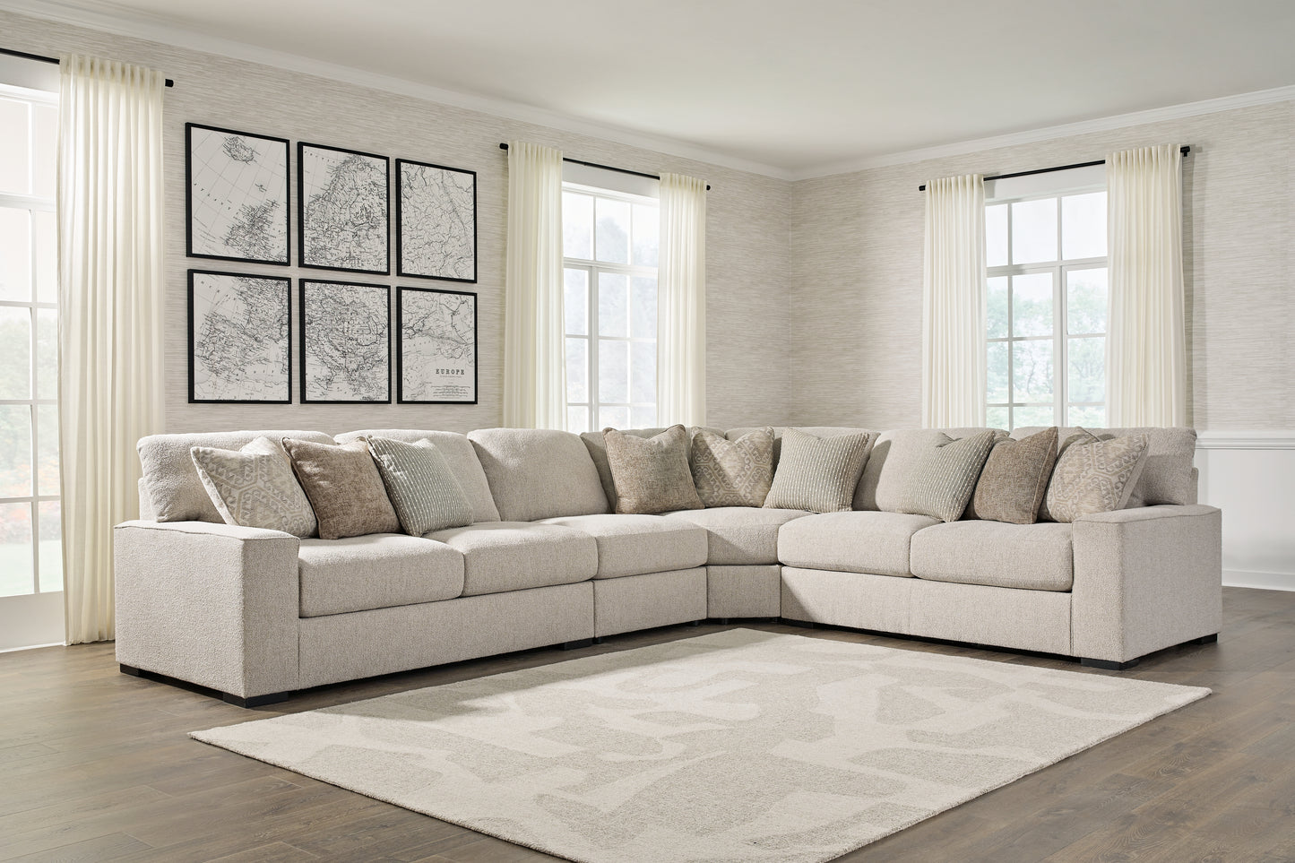 Orange Furniture Outlet - Ashley Furniture - Ballyton Sectional - RAF 4-Piece Sectional / Sand - 25102S2