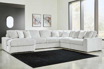 Orange Furniture Outlet - Ashley Furniture - Stupendous Sectional - RAF 6-Piece Sectional with Chaise / Alloy - 25903S21