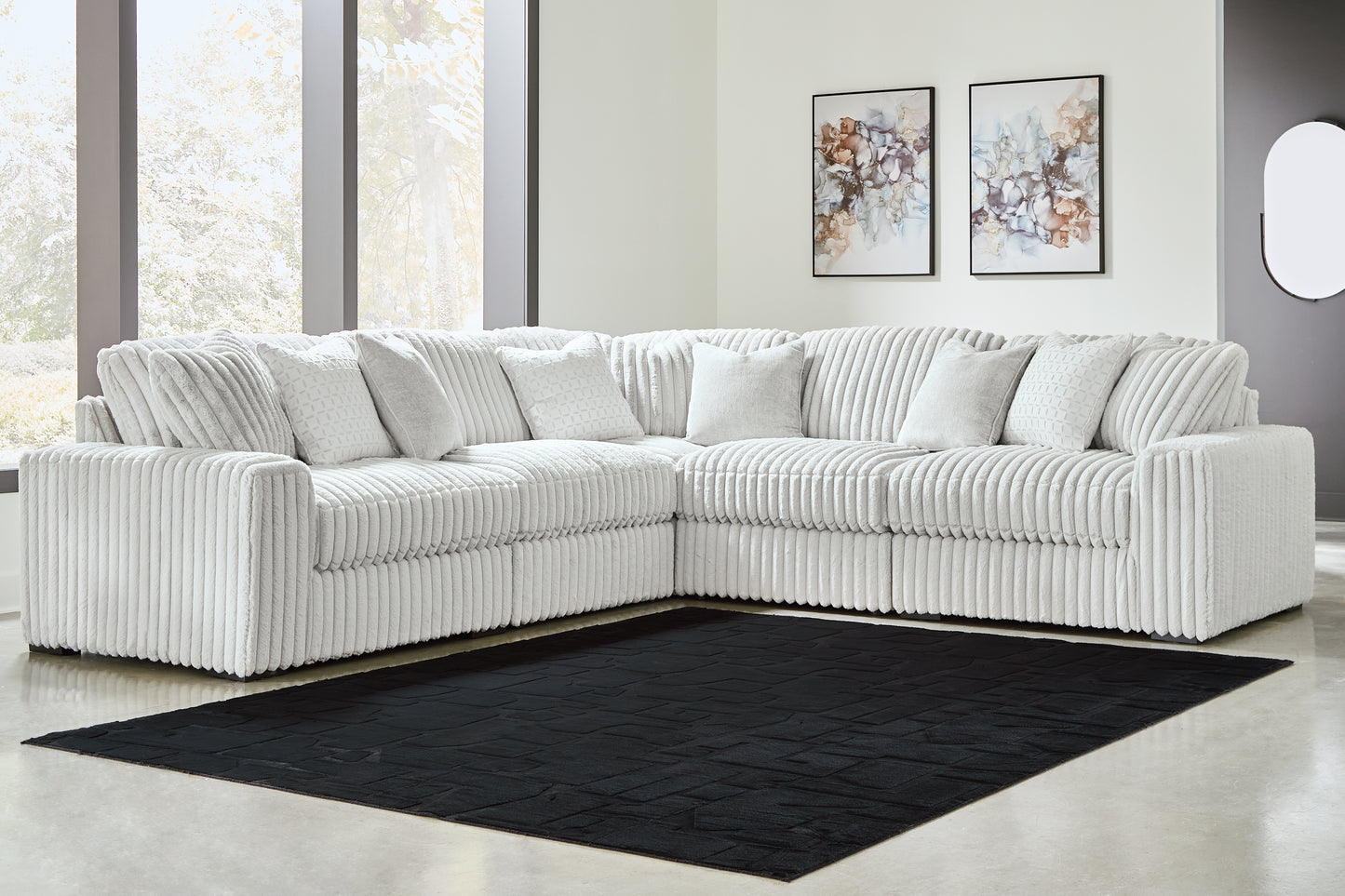 Orange Furniture Outlet - Ashley Furniture - Stupendous Sectional - RAF 5-Piece Sectional / Alloy - 25903S24