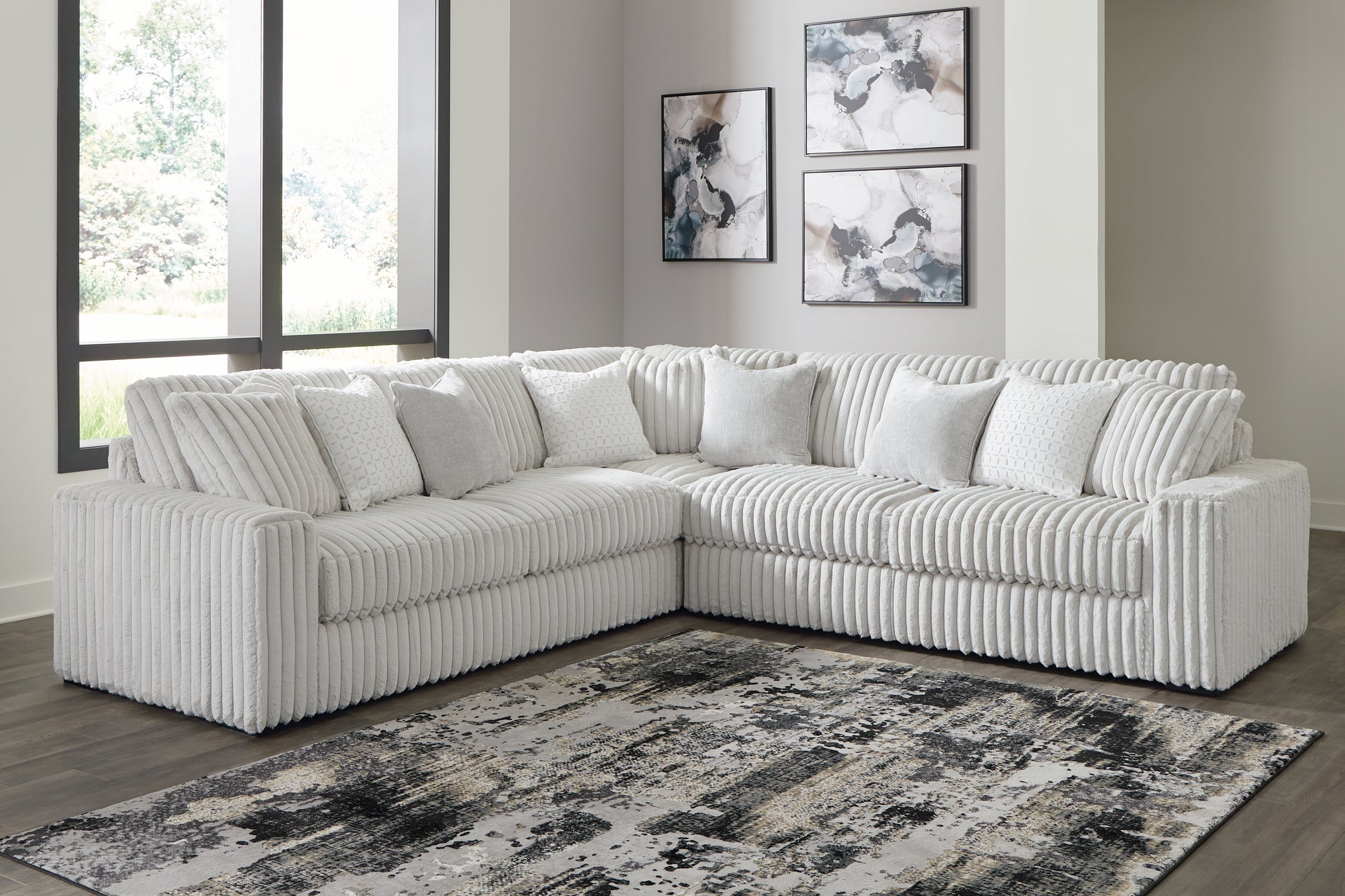 Orange Furniture Outlet - Ashley Furniture - Stupendous Sectional - LAF 2-Piece Sectional with Chaise / Alloy - 25903S7
