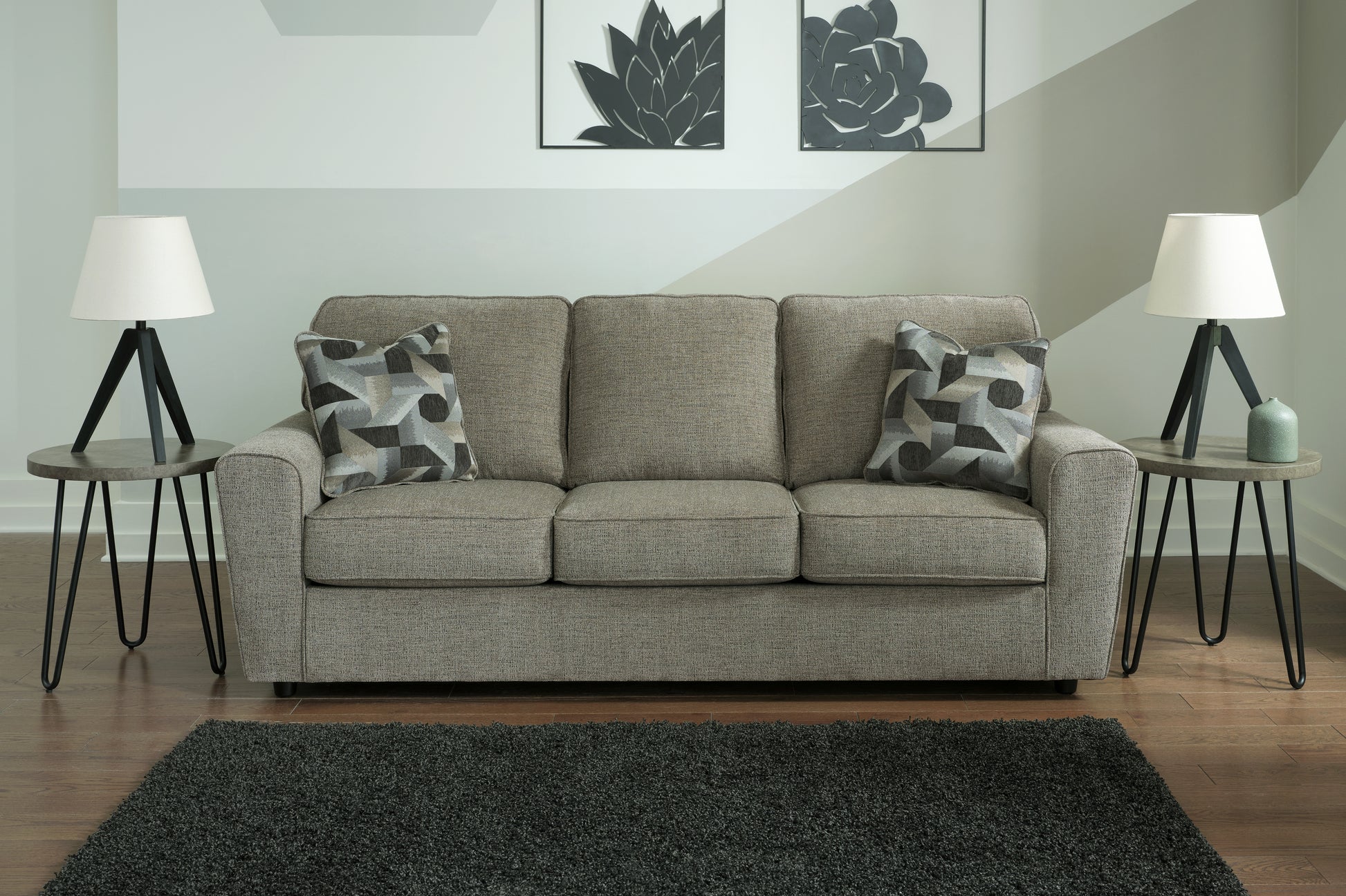 Orange Furniture Outlet - Ashley Furniture - Cascilla Living Room - Sofa / Pewter - 2680538