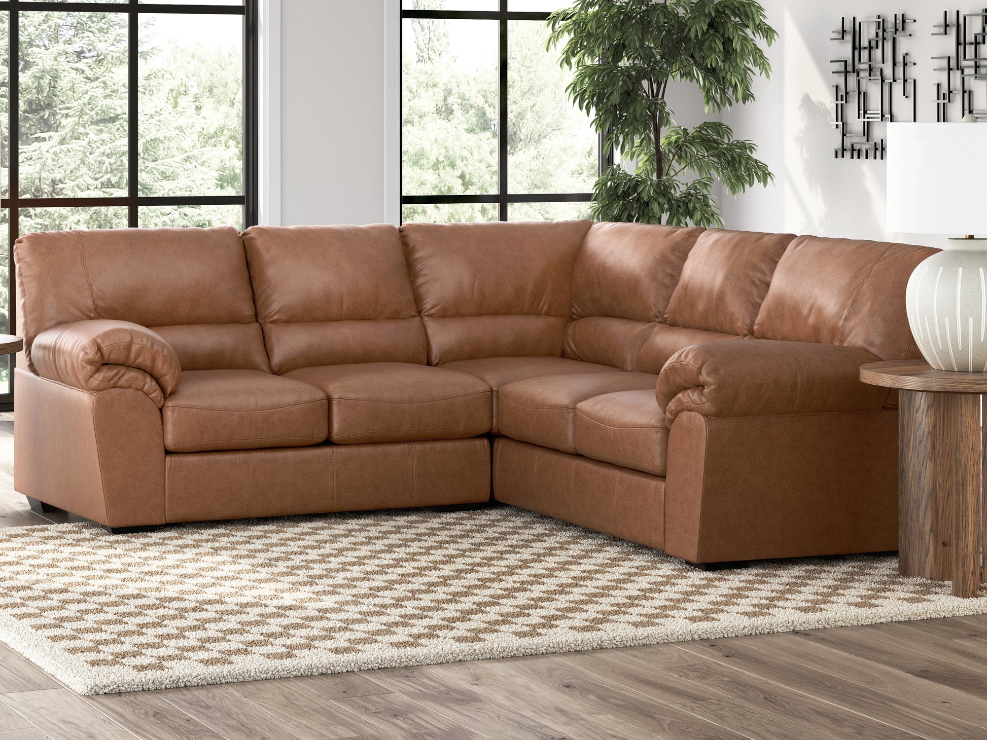 Orange Furniture Outlet - Ashley Furniture - WillowBend Sectional - RAF 2-Piece Sectional / Caramel - PC27704S1