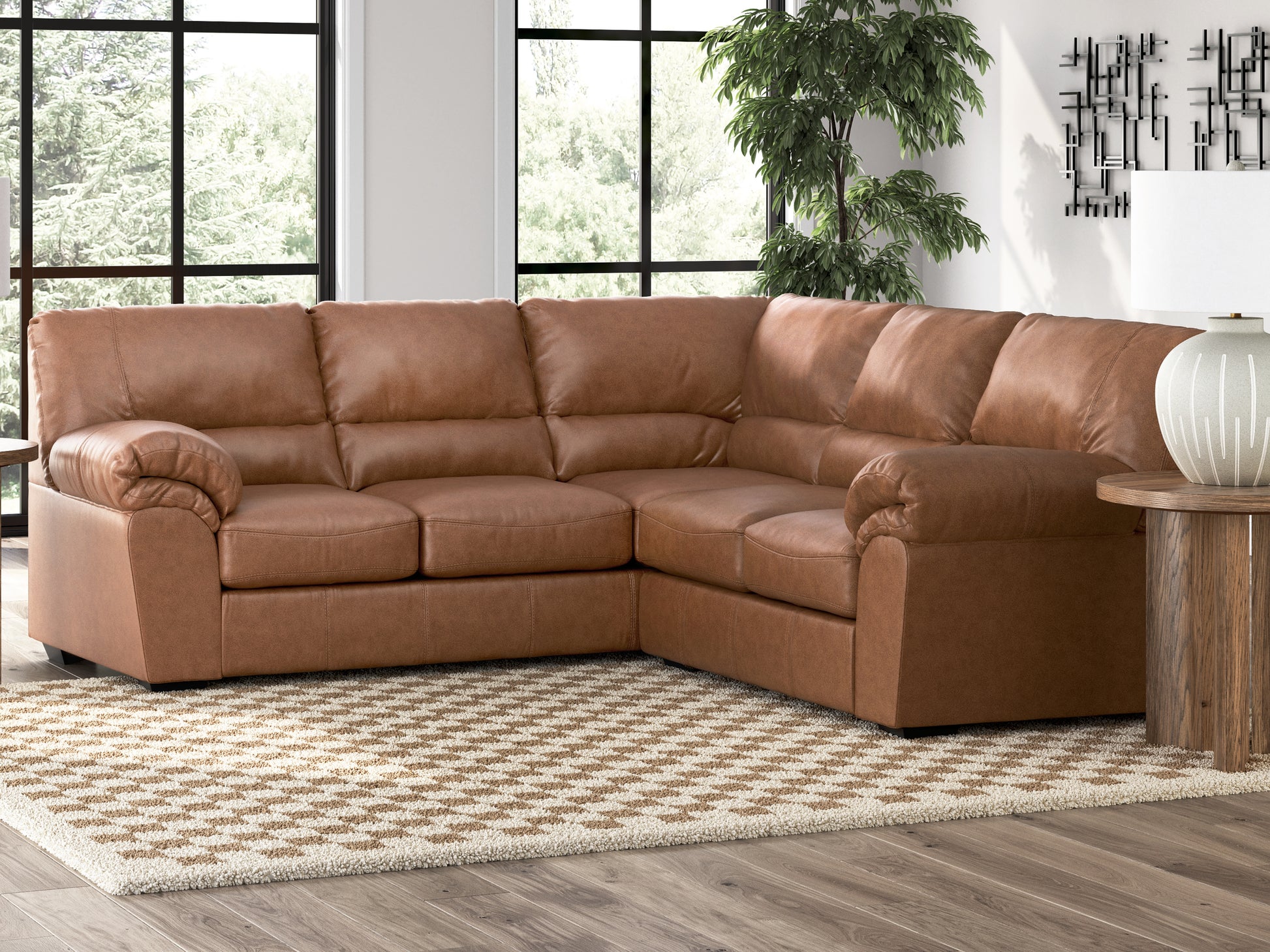 Orange Furniture Outlet - Ashley Furniture - WillowBend Sectional - LAF 2-Piece Sectional / Caramel - PC27704S2