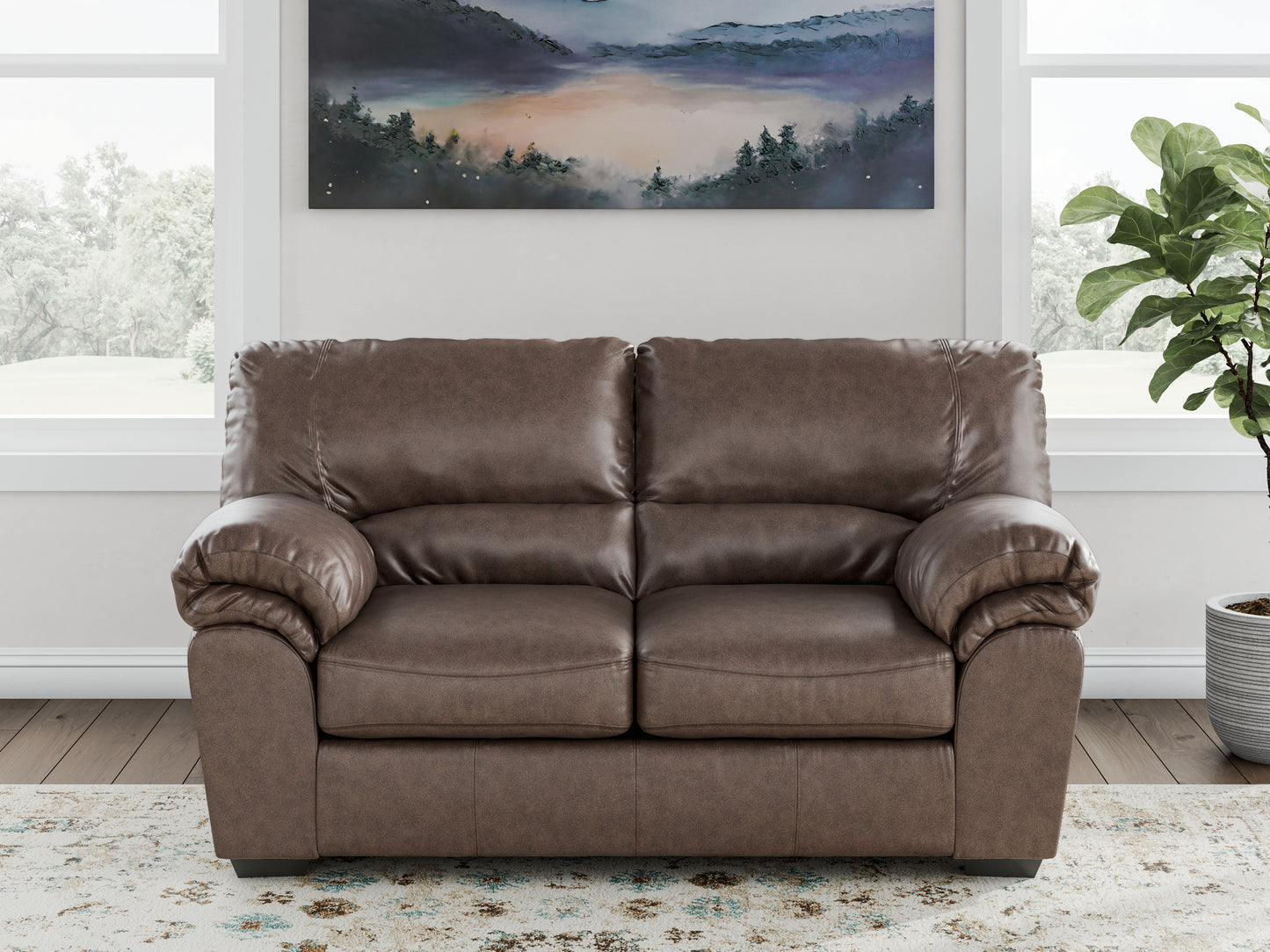 Orange Furniture Outlet - Ashley Furniture - WillowBend Living Room - Loveseat / Umber - PC2770535