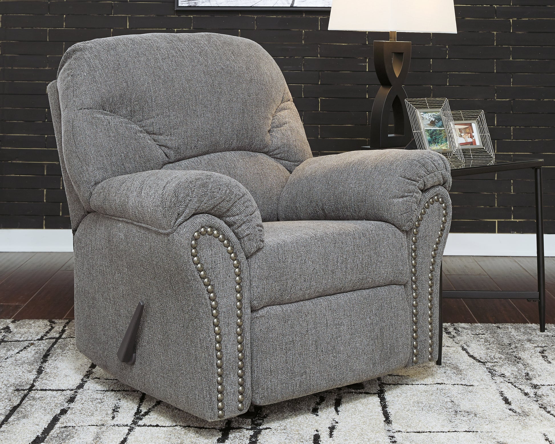 Orange Furniture Outlet - Ashley Furniture - Allmaxx Living Room - Rocker Recliner / Pewter - 2810525