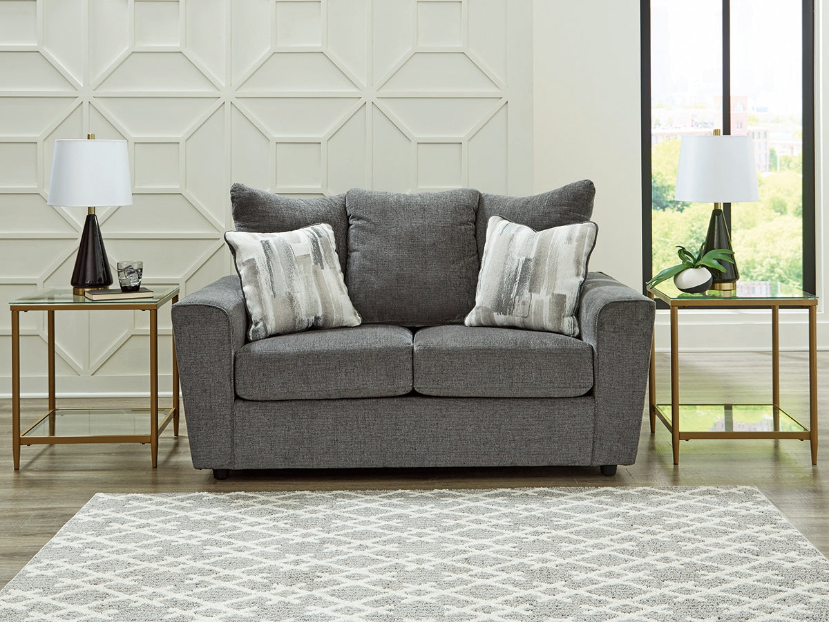 Orange Furniture Outlet - Ashley Furniture - Stairatt Living Room - Loveseat / Gravel - 2850235