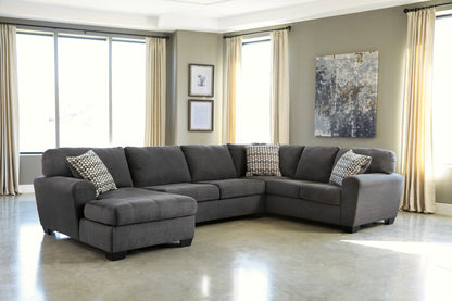 Orange Furniture Outlet - Ashley Furniture - Ambee Sectional - RAF 3-Piece Sectional with Chaise / Slate - 28620S1