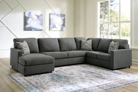 Orange Furniture Outlet - Ashley Furniture - Edenfield Sectional - LAF 3-Piece Sectional with Chaise / Linen - 29004S2