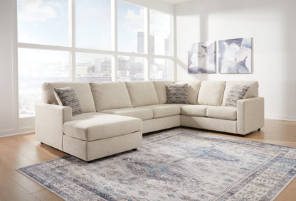 Orange Furniture Outlet - Ashley Furniture - Edenfield Sectional - RAF 3-Piece Sectional with Chaise / Linen - 29004S1