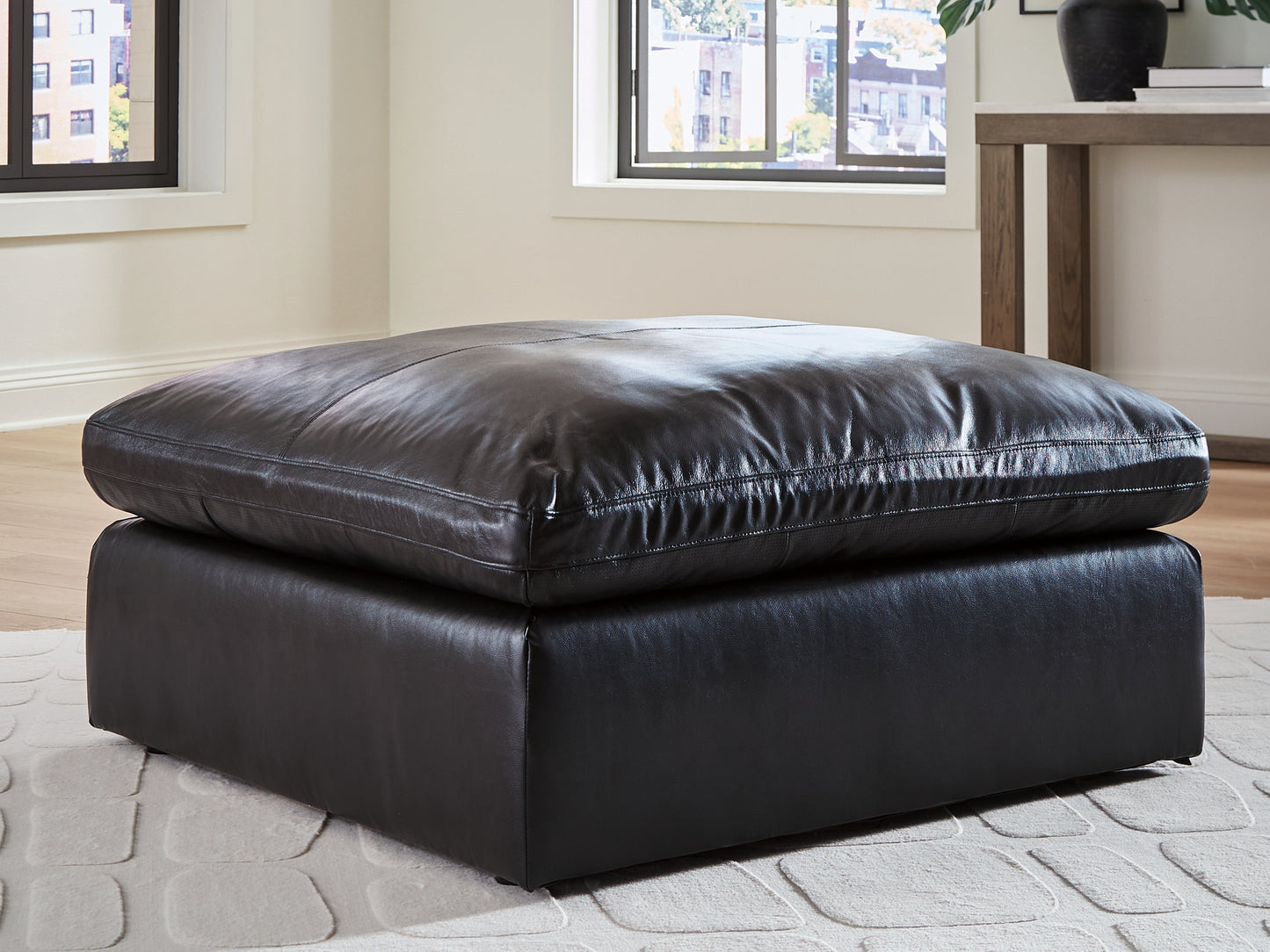 Orange Furniture Outlet - Ashley Furniture - Emilia Sectional - Oversized Accent Ottoman / Black - 3090208