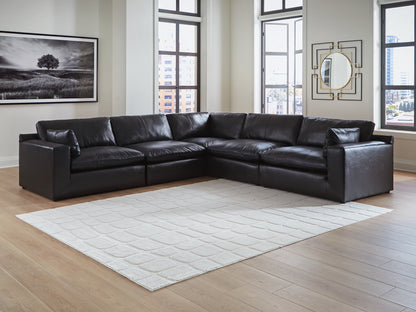 Orange Furniture Outlet - Ashley Furniture - Emilia Sectional - RAF 5-Piece Sectional / Black - 30902S4