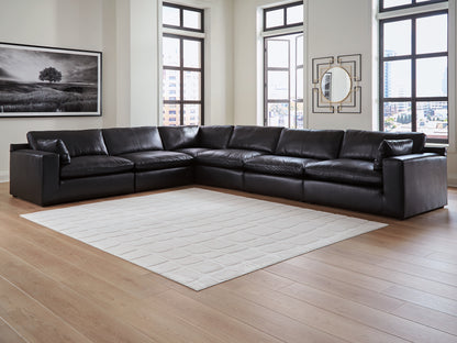 Orange Furniture Outlet - Ashley Furniture - Emilia Sectional - RAF 6-Piece Sectional / Black - 30902S5