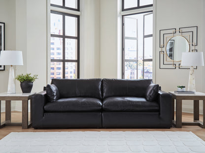 Orange Furniture Outlet - Ashley Furniture - Emilia Sectional - RAF 2-Piece Sectional Loveseat / Black - 30902S1