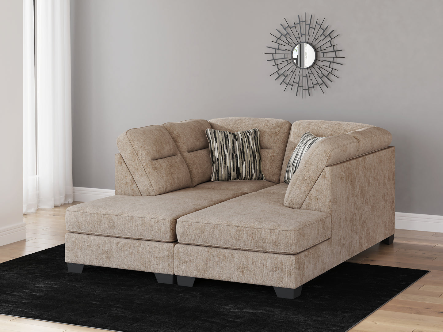 Orange Furniture Outlet - Ashley Furniture - Olten Sectional - RAF 2-Piece Super Chaise / Mocha - 31304S3