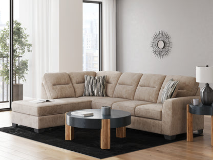 Orange Furniture Outlet - Ashley Furniture - Olten Sectional - RAF 2-Piece Sectional with Chaise / Mocha - 31304S1
