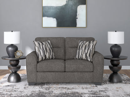 Orange Furniture Outlet - Ashley Furniture - Olten Living Room - Loveseat / Graphite - 3130535