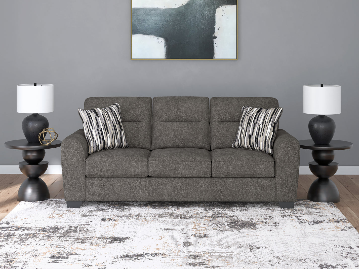 Orange Furniture Outlet - Ashley Furniture - Olten Living Room - Sofa / Graphite - 3130538