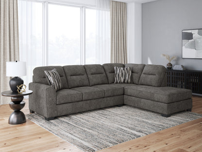 Orange Furniture Outlet - Ashley Furniture - Olten Sectional - LAF 2-Piece Sectional with Chaise / Graphite - 31305S2
