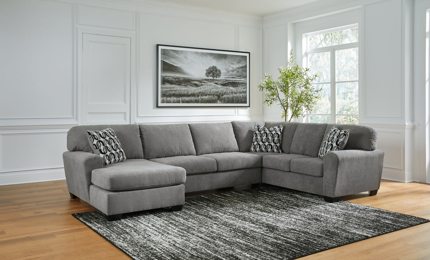 Orange Furniture Outlet - Ashley Furniture - Birkdale Court Sectional - RAF 3-Piece Sectional with Chaise / Gray - 32402S1
