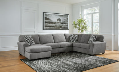 Orange Furniture Outlet - Ashley Furniture - Birkdale Court Sectional - RAF 3-Piece Sectional with Chaise / Gray - 32402S1