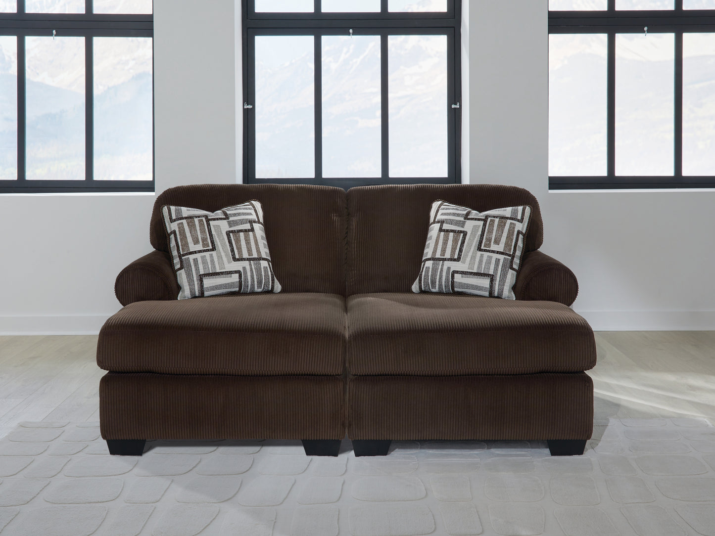 Orange Furniture Outlet - Ashley Furniture - Kimlee Sectional - RAF 2-Piece Super Chaise / Chocolate - PC35603S4