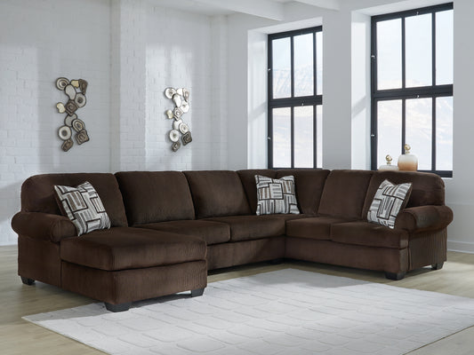Orange Furniture Outlet - Ashley Furniture - Kimlee Sectional - RAF 3-Piece Sectional with Double Chaise / Chocolate - PC35603S3