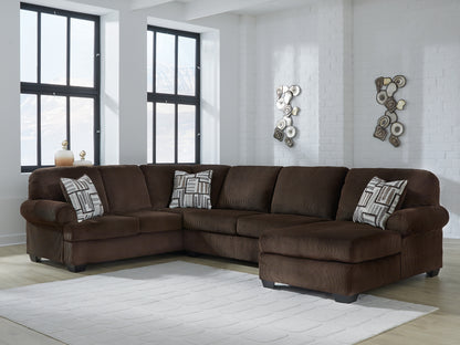Orange Furniture Outlet - Ashley Furniture - Kimlee Sectional - LAF 3-Piece Sectional with Chaise / Chocolate - PC35603S2